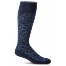 Sockwell Women's Damask Moderate Graduated Compression Socks Navy S/M