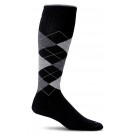 Sockwell Men's Argyle Moderate Graduated Compression Socks Black L/XL