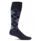 Sockwell Men's Argyle Moderate Graduated Compression Socks Navy M/L