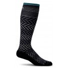 Sockwell Women's Chevron Moderate Graduated Compression Socks Black S/M